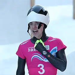 Colin Freeling beim Skeleton-Wettbewerb
