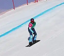 Dante Vera beim Team-Ski-Snowboard-Cross-Wettbewerb
