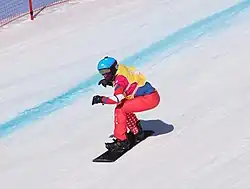 Madeline Lochte-Bono beim Team-Ski-Snowboard-Cross-Wettbewerb