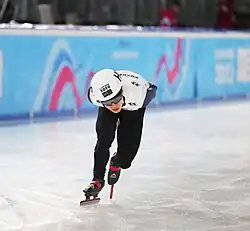 Lee Jeong-min bei den Olympischen Jugend-Winterspielen 2020 in Lausanne.