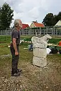 Beim 10. Internationales Bildhauersymposium Moritzburg 2021