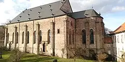 Klosterkirche Lamspringe, Ansicht von Süden (aus dem Konventflügel), 2023