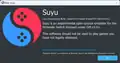 Fenster im Dark Mode und mit Disclaimer