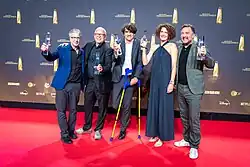 Gruppenbild des Teams Hamas-Angriff aufs Festival mit Fernsehpreis