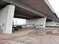 Überbau und Stützen der Waltherstraßenbrücke