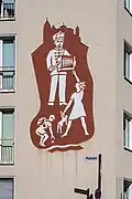 Relief des Orgels Palm in der Palmstraße 2–4
