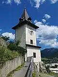 Uhrturm, (ehemaliger Torturm) unter der Burg Landskron (Etzersteig)