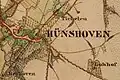 Hünshoven auf der Uraufnahme von 1846