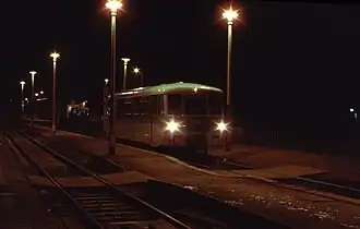 Schienenbus der DB-Baureihe 771 in Bad Tennstedt, 1994