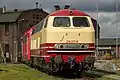 218 217-8 erhielt 1974 als einzige Diesellokomotive das TEE-Design