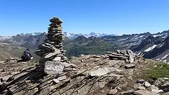 Am Gipfel des Giübins westwärts schauend.