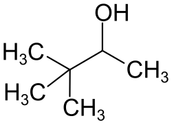 Strukturformel von 3,3-Dimethylbutan-2-ol