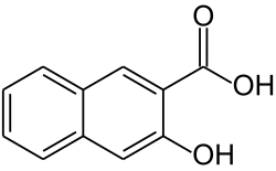 Strukturformel von 3-Hydroxy-2-naphthoesäure