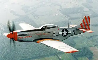 Jagdflugzeug P-51 Mustang der USAAF