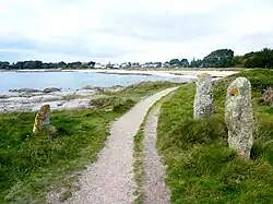 Strand mit Stellsteinreihenrest