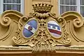 Wappen derer von Brambach am Haus Vorderer Bach 4 in Bamberg