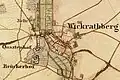 Die Ortslage Wickrathberg auf der Urkatasterkarte von 1846