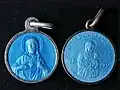 Medaillon mit Herz Jesu und Maria ad nives