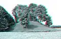 Jedutenhügel 3D-Bild (anaglyph rot/cyan, roter Filter rechts) &nbsp;