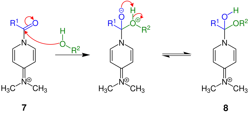 Teilschritt des Mechanismus der Steglich-Veresterung