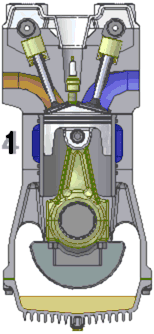 Viertaktmotor graph. Animation