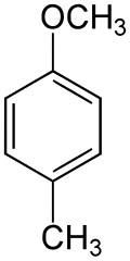 Struktur von 4-Methylanisol