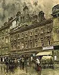 Schuberts Sterbehaus, Aquarell von Franz Kopallik