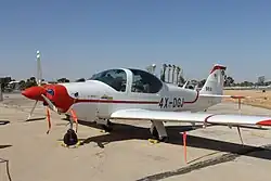 Eine deutsche Grob G 120A-I Snunit der IAF-Flugakademie 2012 auf der Chazerim Airbase