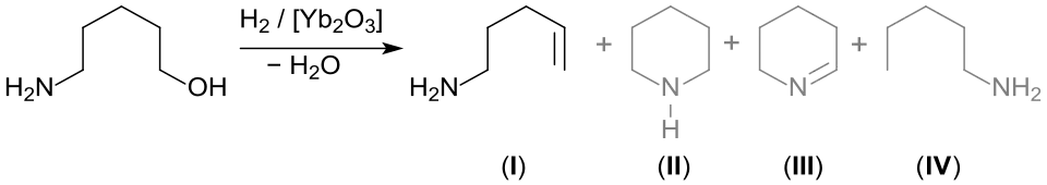 Dehydratisierung von 5-Amino-1-pentanol