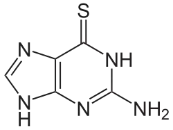 Struktur von 6-Thioguanin