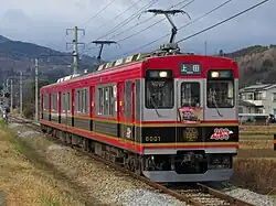 Triebzug der Baureihe 6000 zwischen Maita und Yagisawa