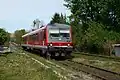 Dieseltriebzug der Baureihe 628 im Bahnhof Fürstenzell