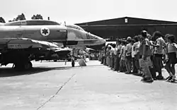 A-4N Skyhawk Ayit der 110. Staffel „Knights Of The North“ auf Ramat David, nach Maʿalot-Massaker 1974