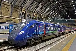Ein A-Train der Baureihe 802 im Bahnhof London King’s Cross