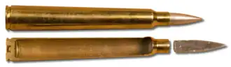 Patrone des Kalibers 7,92 × 107 mm