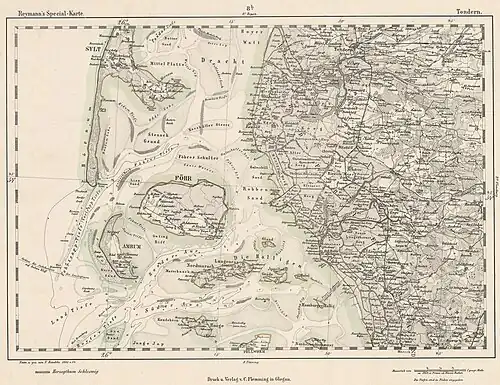 Mitteleuropa 1:200.000 (Reymann’s Special-Karte), Blatt „Tondern“ (1864)