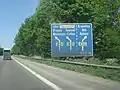 Die A16 beim Échangeur de Tournai an der A8