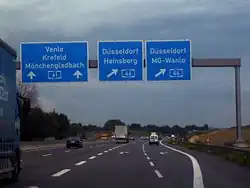 Am Kreuz Mönchengladbach-Wanlo bis Ende Juni 2018; heute gesperrt