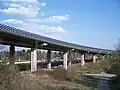 Talbrücke bei Seckbach (vor dem Bau der zweiten Richtungsfahrbahn)