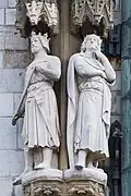 Links: Friedrich I. Rechts: Friedrich II.