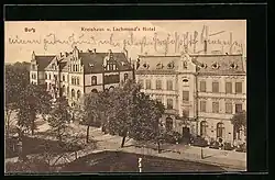 Postkarte "Kreishaus u. Lachmund's Hotel" (1913)