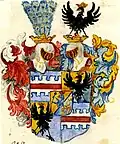 Gebessertes vermehrtes Wappen der Grustner von 1668