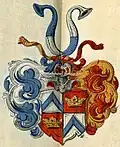 Wappen der Freiherren von Metsch (1699).