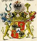 Gebessertes Wappen der Grafen von Metsch (1734).