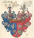 Freiherrenwappen derer von Alemann (1715)