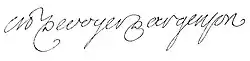 Unterschrift Marc-Pierre d’Argenson