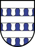 Drei Reihen Wolkenfeh, Wappen der Gemeinde Thüringen (Vorarlberg)