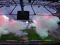 Feuerwerk zur Einweihung des Stadions am 23. Januar 2005