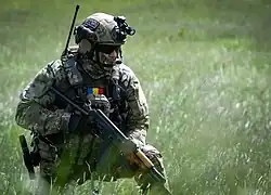 Rumänischer Soldat bei der Übung Steadfast Defender 2021