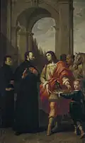 Der Hl. Cayetan lehnt das Angebot von Goldmünzen ab, 123 × 76 cm, Museo del Prado